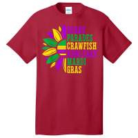 Beads Parades Crawfish King Cake Mardi Gras Celebration T Shirt Basic T-shirt | Artistshot