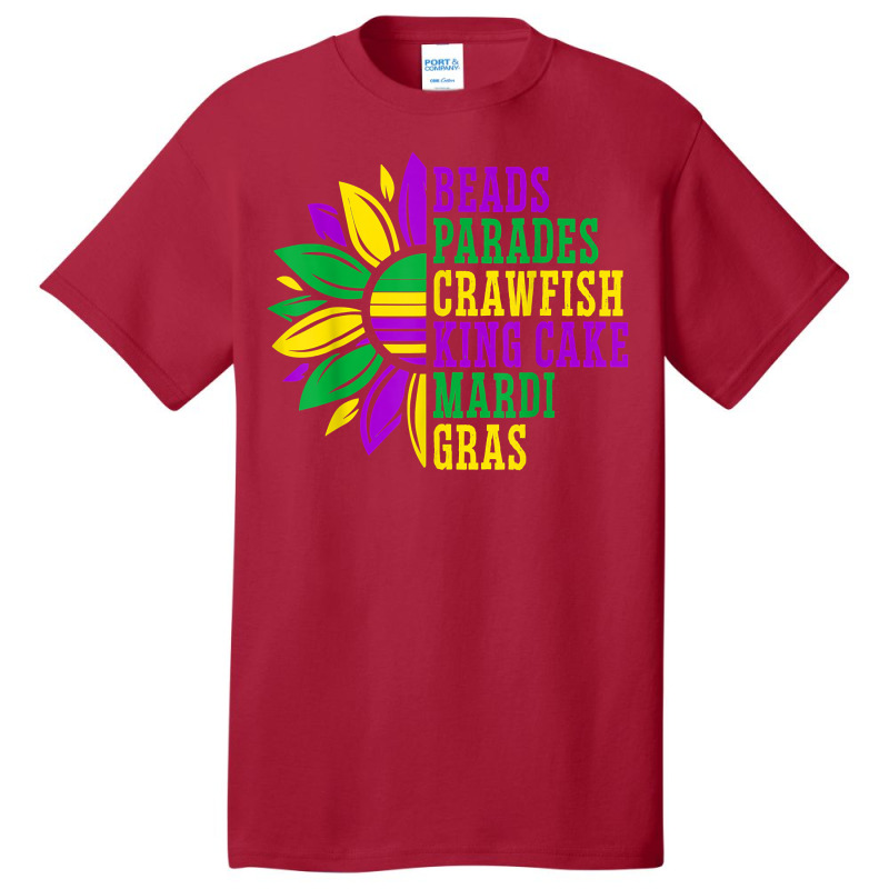 Beads Parades Crawfish King Cake Mardi Gras Celebration T Shirt Basic T-shirt | Artistshot