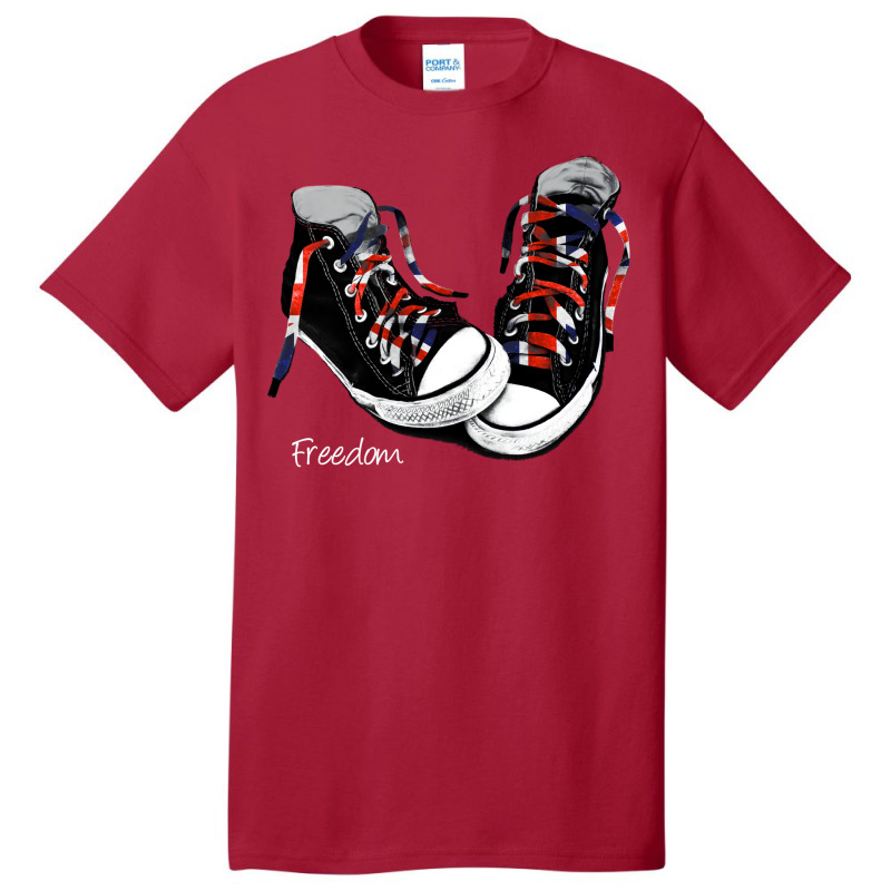 Freedom Shoes Basic T-shirt by glealcongerj | Artistshot