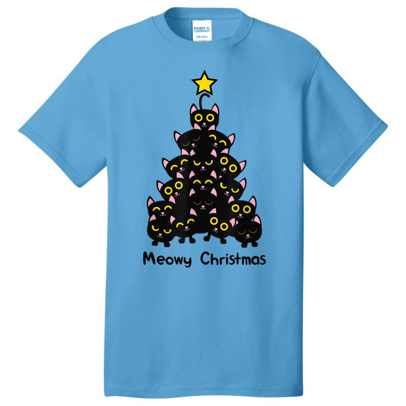 Meowy Cat Christmas Tree Shirt Men Women T Shirt Plus Size Basic T-shirt | Artistshot