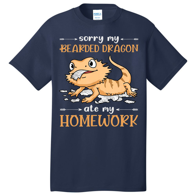 Sorry My Bearded Dragon Ate My Homework 31 Basic T-shirt by AURRADILLARD | Artistshot