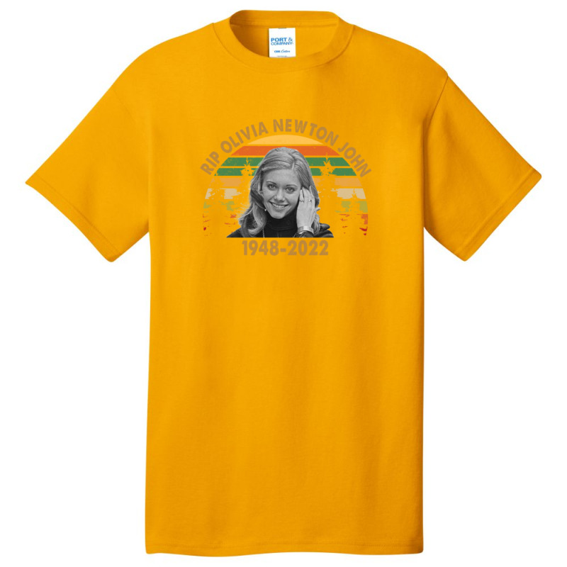 Rip Olivia Newton John Basic T-shirt | Artistshot