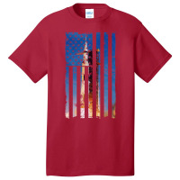 Apollo 11 Saturn V Liftoff 50th Anniversary Vintage Flag Basic T-shirt | Artistshot