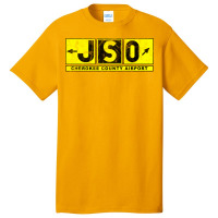 Jso Cherokee County Airport Taxiway Sign Design Distressed Basic T-shirt | Artistshot