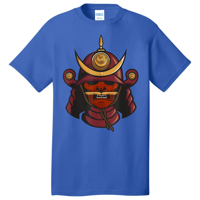 Samurai Warrior Mask Japan Yoroi Menpo T Shirt Basic T-shirt by polioukhi | Artistshot