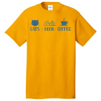 Cats Book Coffee Reading T Shirt Basic T-shirt | Artistshot