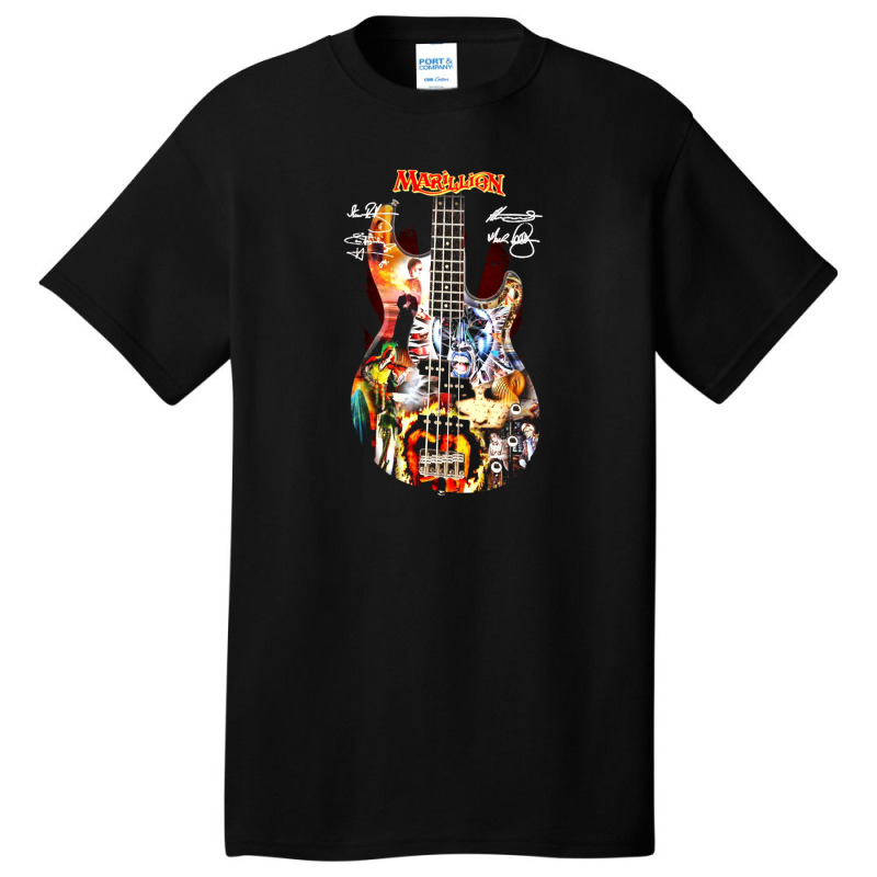 Marillion Guitar Signatures Basic T-shirt by JimmyChandler | Artistshot