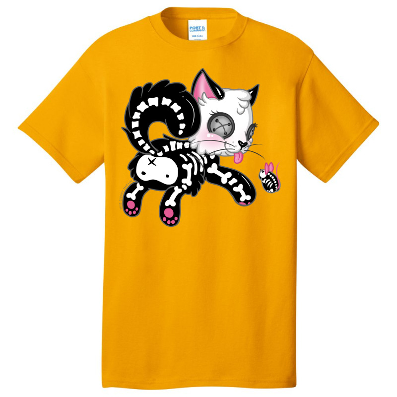 Skele Cat Basic T-shirt by thiloandel3 | Artistshot