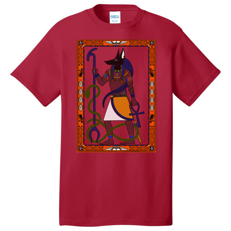 Anubis   Colour   Egyptian Art Basic T-shirt by zayenitecici | Artistshot