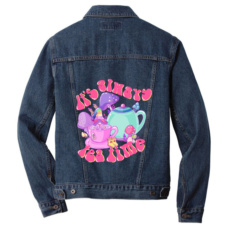 It's Always Tea Time Men Denim Jacket | Artistshot