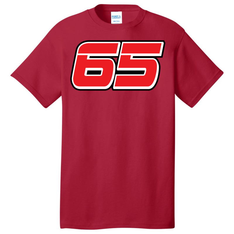 Loris Capirossi Number 65 Red Basic T-shirt by ojanenpjantam | Artistshot