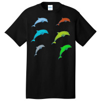 Dolphin Illustration Basic T-shirt | Artistshot