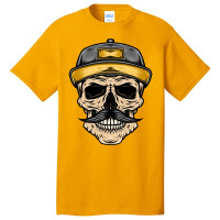 Old Skull Gangsta Illustration Basic T-shirt | Artistshot