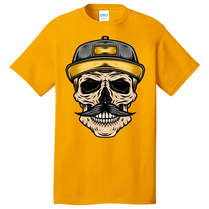 Old Skull Gangsta Illustration Basic T-shirt | Artistshot