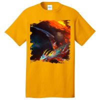 Space Dragon Breathing Fire 2 Basic T-shirt | Artistshot