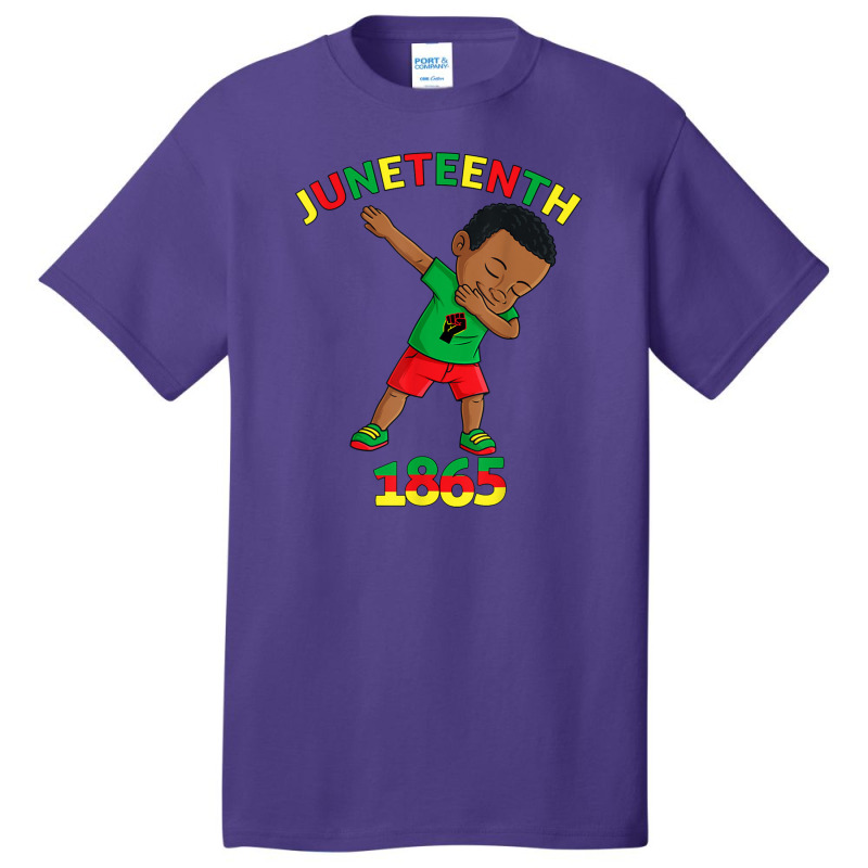 Dabbing Black King Juneteenth Melanin Brown Skin Boys Dab Basic T-shirt | Artistshot