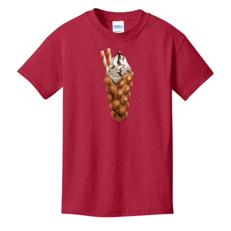 Eggette Bubble Waffle Vanilla Ice Cream,egg Bubble Waffle Van Basic Youth T-shirt by marinah | Artistshot