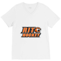 Rit Hockey V-neck Tee | Artistshot