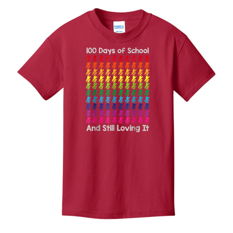 Cute 100 Days Of School And Still Loving It Hearts 100th Day T Shirt Basic Youth T-shirt | Artistshot