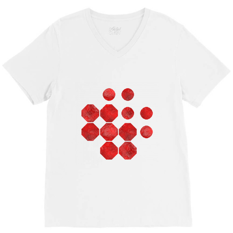 Red Dots V-Neck Tee by Attirees | Artistshot