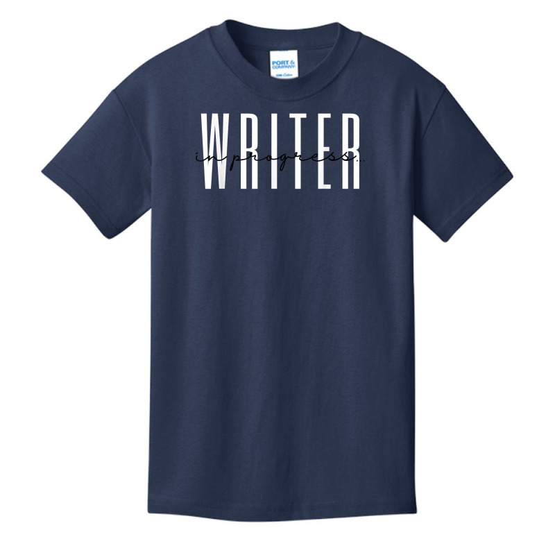 Writer In Progress Content Novel Author Novelist T Shirt Basic Youth T-shirt by simonettemjnn | Artistshot