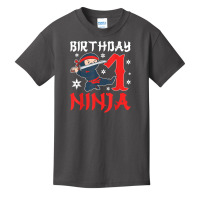 Little Ninja Kid One Years Old Boy 1st Natal Birthday Party T Shirt Basic Youth T-shirt | Artistshot