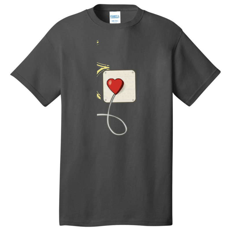 Electrical Plug & Light Bulb Couples Design Basic T-shirt by matiah | Artistshot