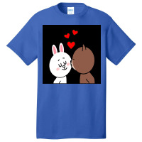 Brown Bear Cony Bunny Rabbit The Kiss Basic T-shirt | Artistshot