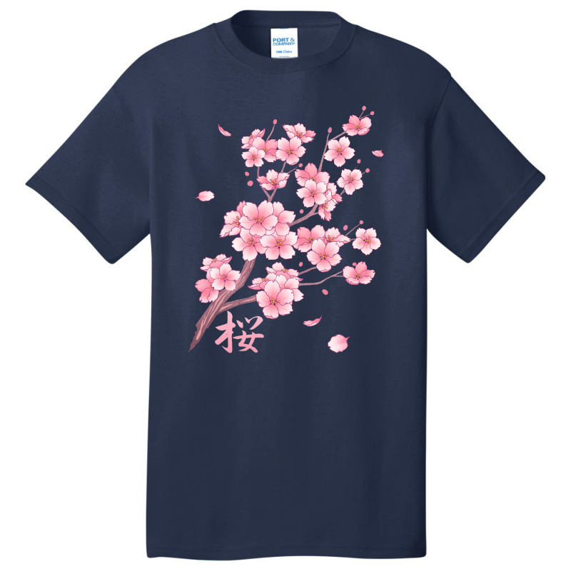 Falling Sakura Cherry Blossom Basic T-shirt | Artistshot