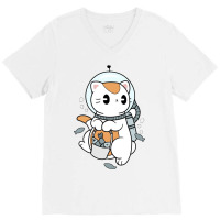 Cat Diver V-neck Tee | Artistshot