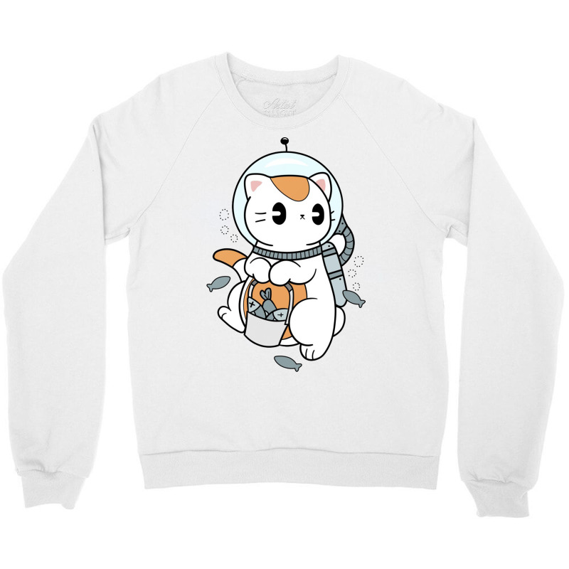 Cat Diver Crewneck Sweatshirt | Artistshot