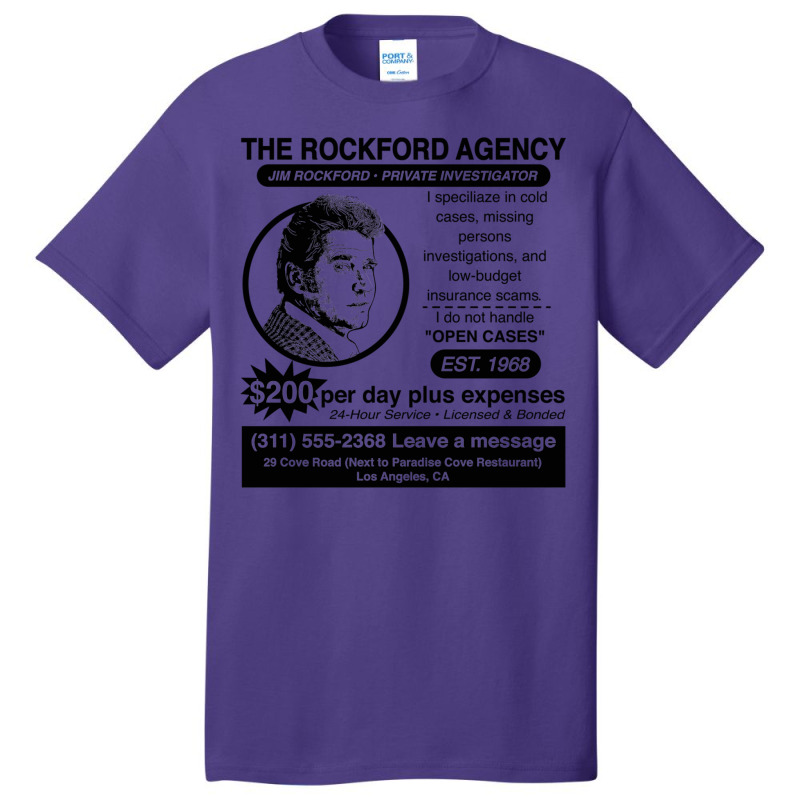 Jim Rockford Newspaper Ad Basic T-shirt by kebabbmkhabar | Artistshot