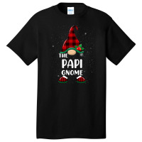 Papi Gnome Buffalo Plaid Matching Family Christmas Pajama Funny Gift Basic T-shirt | Artistshot