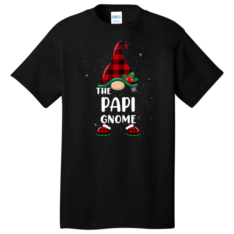 Papi Gnome Buffalo Plaid Matching Family Christmas Pajama Funny Gift Basic T-shirt | Artistshot