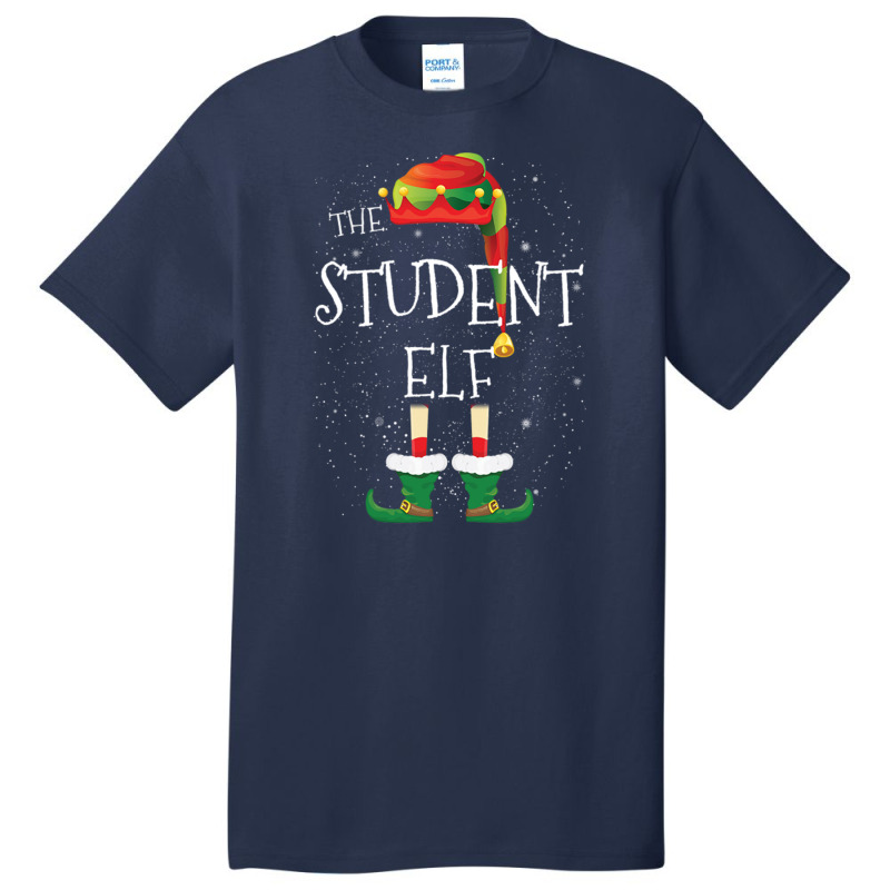 Student Elf Family Matching Christmas Group Funny Pajama Gift Basic T-shirt | Artistshot