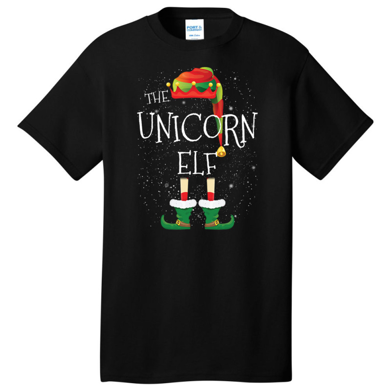 Unicorn Elf Family Matching Christmas Group Funny Gift Basic T-shirt | Artistshot