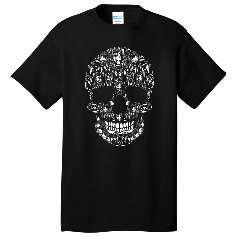 Funny Black And Tan Coonhound Dog Skull Halloween Costume Basic T-shirt by rabanaspenij | Artistshot