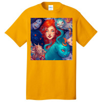 Beautiful Girls Art Basic T-shirt | Artistshot