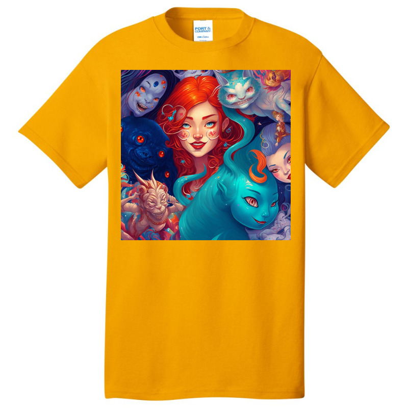 Beautiful Girls Art Basic T-shirt | Artistshot