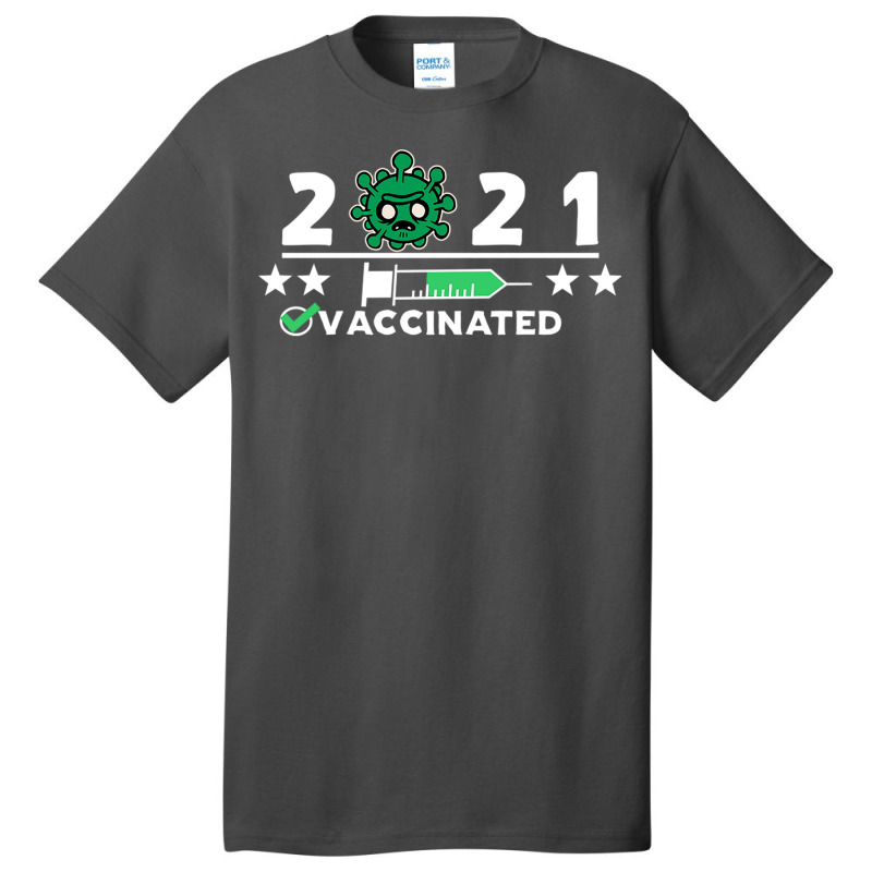 2021 Vaccinated Basic T-shirt by DonoArt | Artistshot