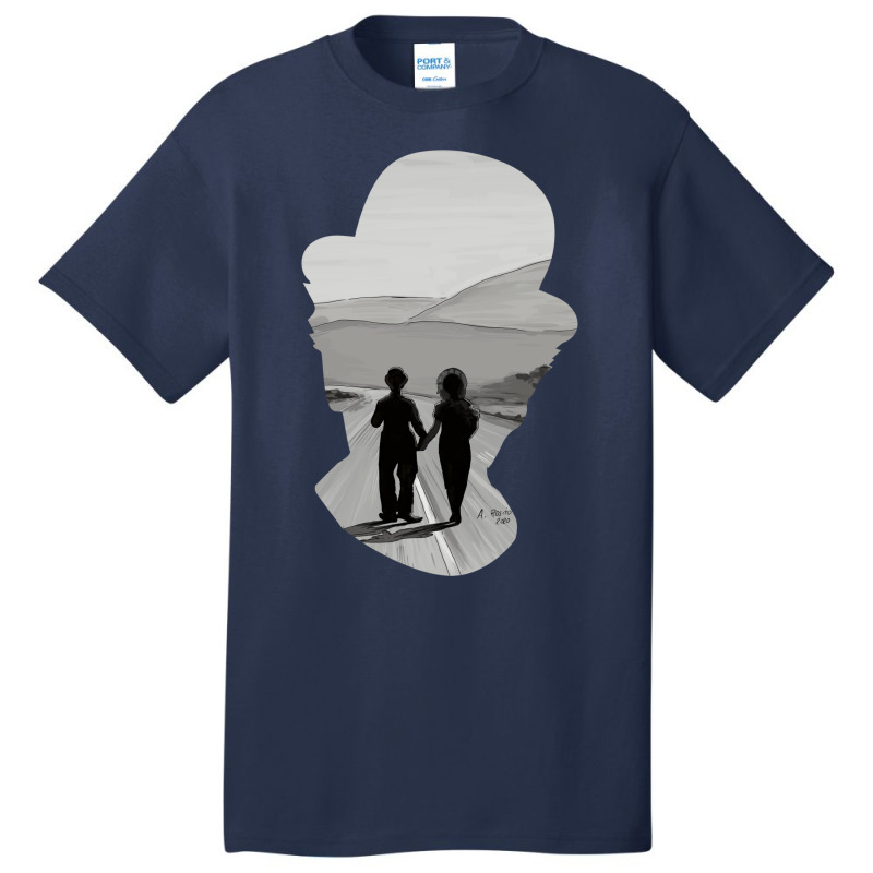 Modern Times Ending Illustration Basic T-shirt by aldeeblariik | Artistshot