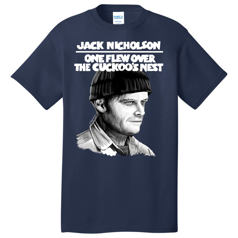 One Flew Over The Cuckoo's Nest With Title Illustration Basic T-shirt by aldeeblariik | Artistshot