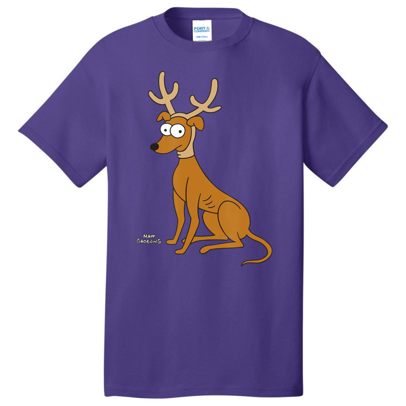 The Simpsons Santaâ€™s Little Helper Reindeer Ears Holiday Basic T-shirt by nettiemoodyrjn | Artistshot