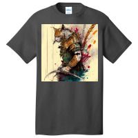 Cat In Action Pose Basic T-shirt | Artistshot