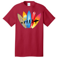 Surfer Evolution Basic T-shirt | Artistshot