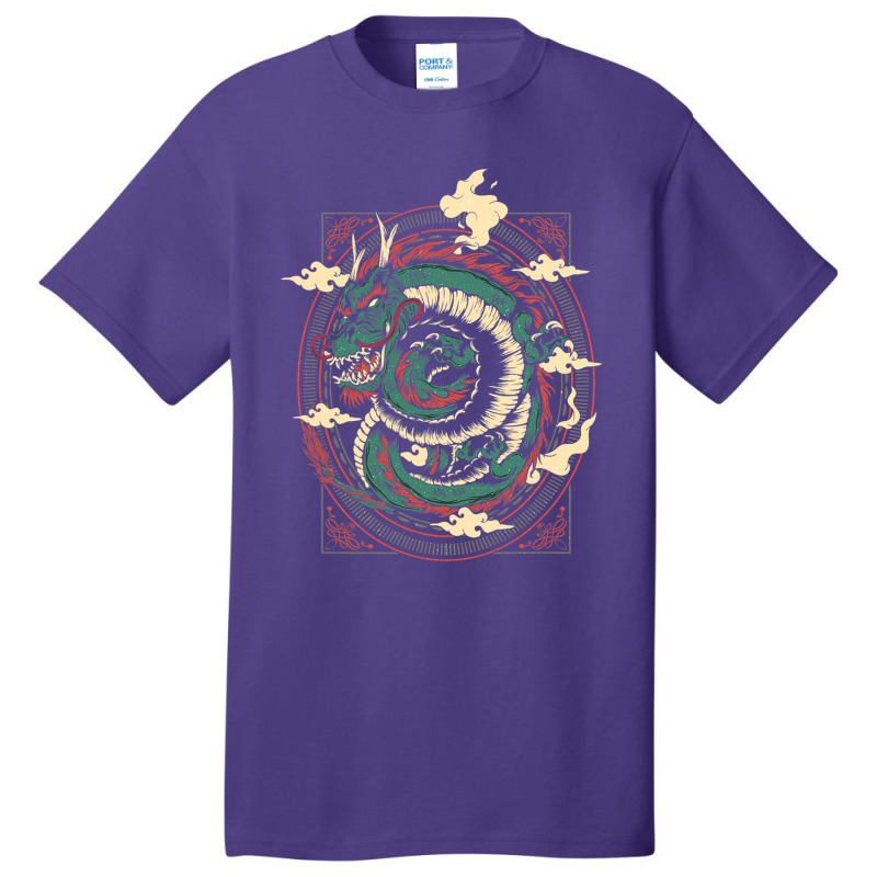 Japanese Dragon Warrior Samurai Kanji Mask Basic T-shirt by whoretacarpal | Artistshot