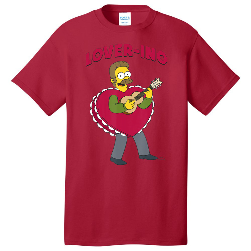 The Simpsons Valentine's Day Ned Flanders Lover-in Basic T-shirt by longdanouj | Artistshot