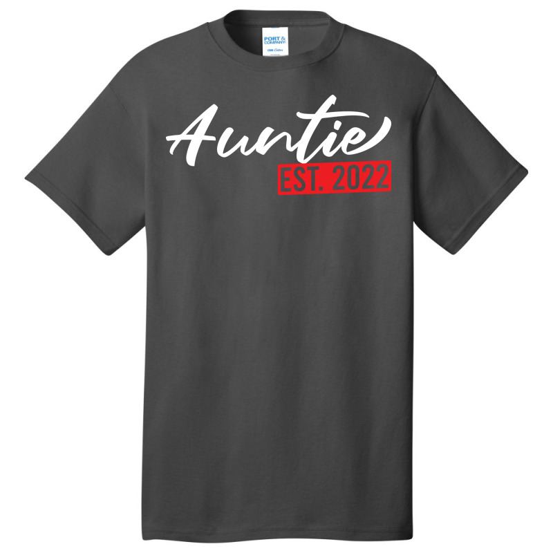 Auntie Est 2022 Funny Pregnancy Announcement Basic T-shirt | Artistshot