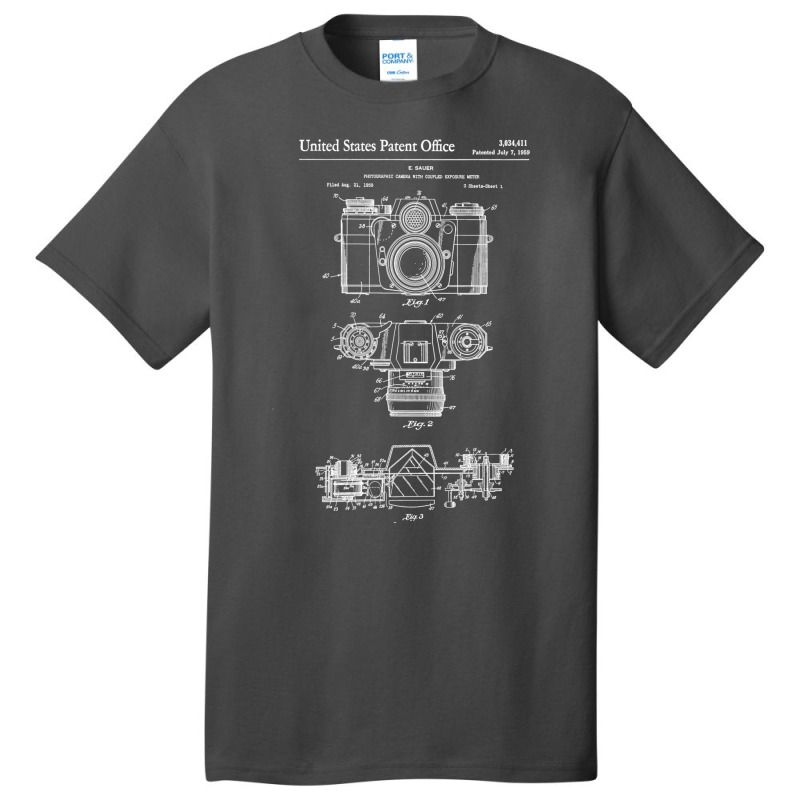 Camera Patent White Basic T-shirt | Artistshot