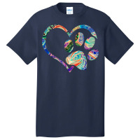 Pawprint Tie Dye Rainbow Inspired Dog Paw Print Gi Basic T-shirt | Artistshot